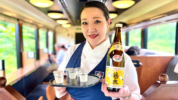 A ride on Japan’s joyful ‘sake train’